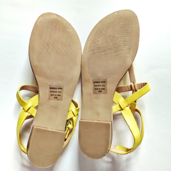 Loft Yellow Strappy Thong Sandles 8 - Picture 4 of 5